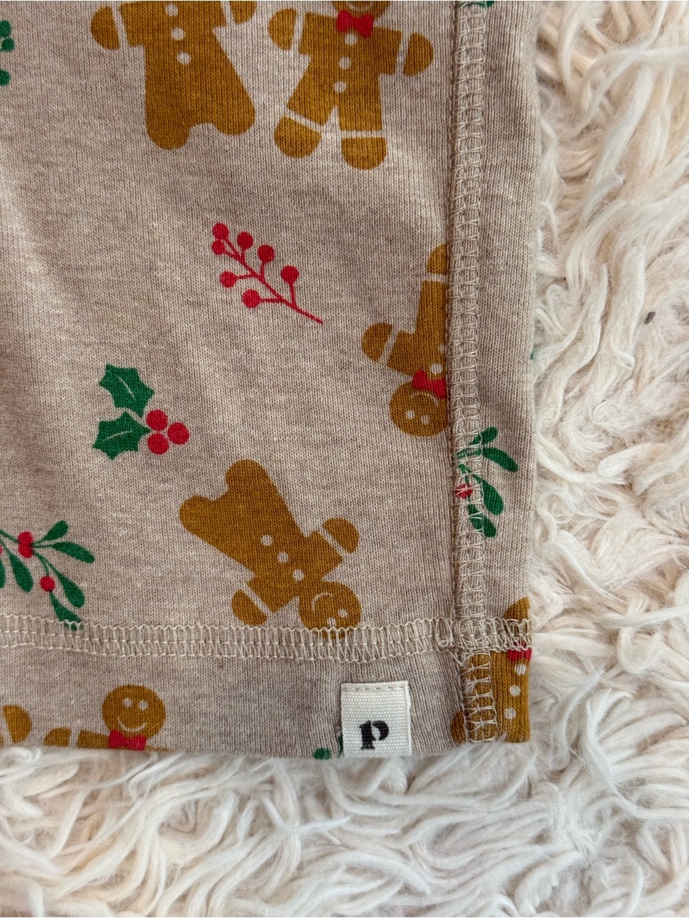 PACT Organic Cotton Gingerbread Christmas Pajama Set Women’s Medium Holiday - Picture 6 of 8